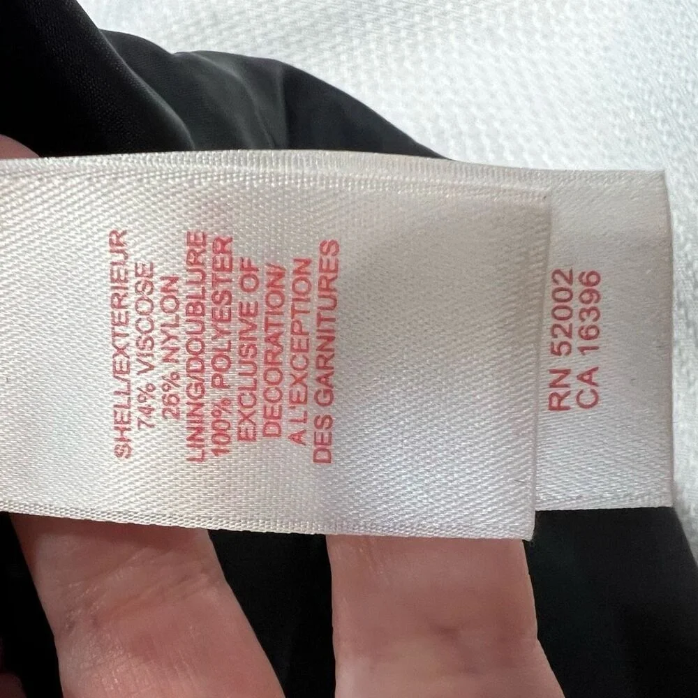 Anthropologie Black Velvet Crepe Ruffle Collar Tie Closure Blazer - Picture 7 of 8